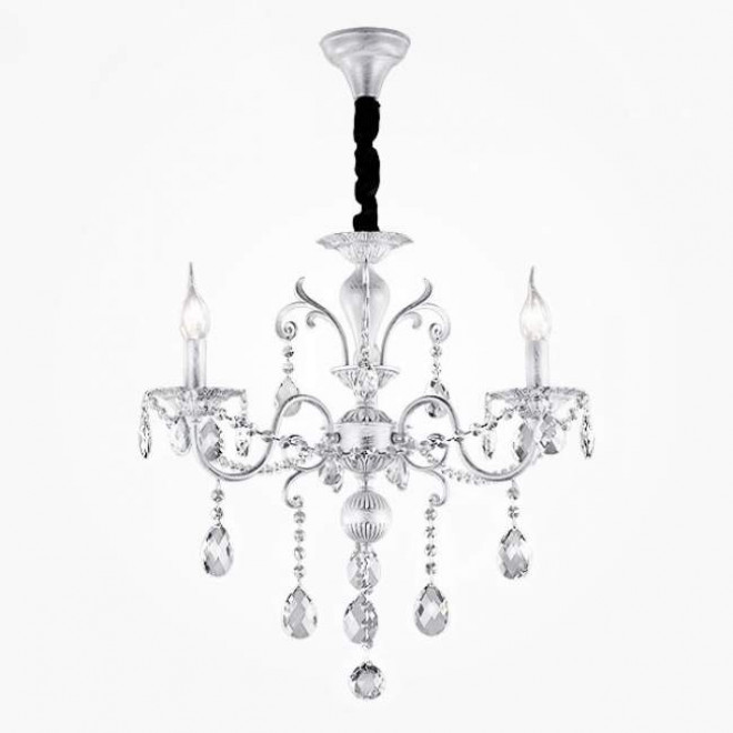 Подвесная люстра Eurosvet Феерия 10064/3 белый с серебром Strotskis