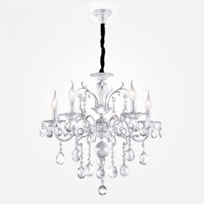 Подвесная люстра Eurosvet Феерия 10064/5 белый с серебром Strotskis