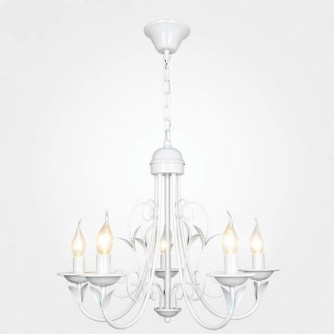 Подвесная люстра Eurosvet Афина 60050/5 глянцевый белый Подвесная люстра Eurosvet Афина 60050/5 глянцевый белый