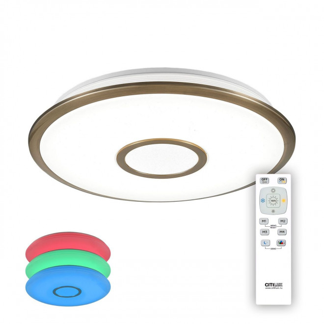 Потолочный светодиодный светильник Citilux СтарЛайт CL70343RGB Потолочный светодиодный светильник Citilux СтарЛайт CL70343RGB