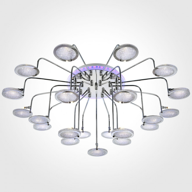 Потолочная люстра Eurosvet Spider 80109/21 хром/синий+фиолетовый