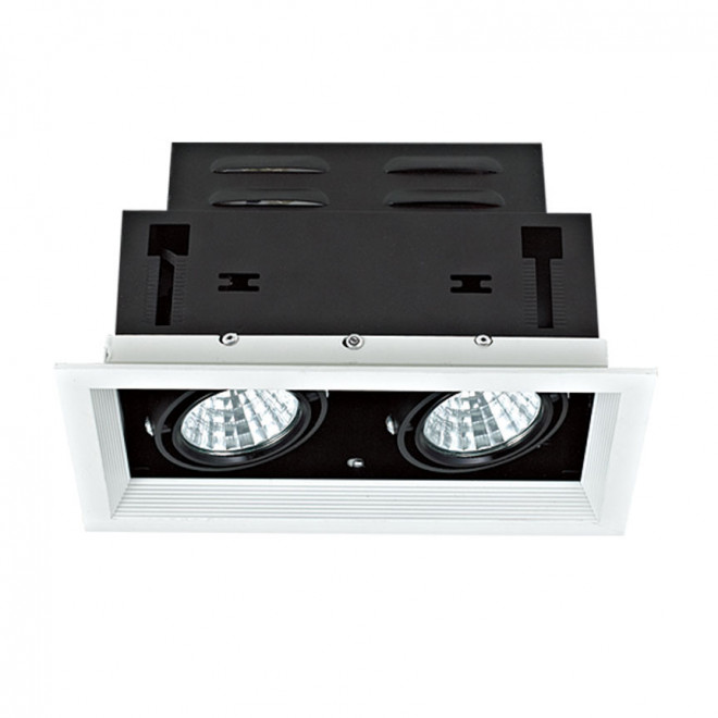 Встраиваемый светодиодный светильник Lucia Tucci Opzione 536.2-5W*2-WT/BK Встраиваемый светодиодный светильник Lucia Tucci Opzione 536.2-5W*2-WT/BK